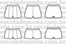 Moldes de boxers e boy-shorts femininas